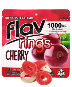 Flav Edibles Cherry Rings 1000mg (THC Gummies)