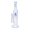 Dual Perc with Colour Accents Bong - 15 in. Blue