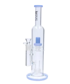 Dual Perc with Colour Accents Bong - 15 in. Blue