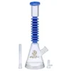GC 9mm Ringed Neck Bong - Blue & Black - 18 in.