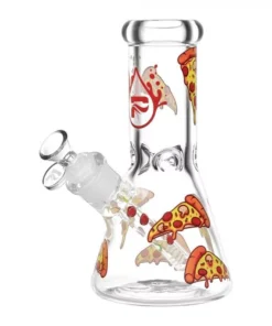 Pulsar Pizza Design Series Glass Beaker Bong - 7.75" / 14mm F
